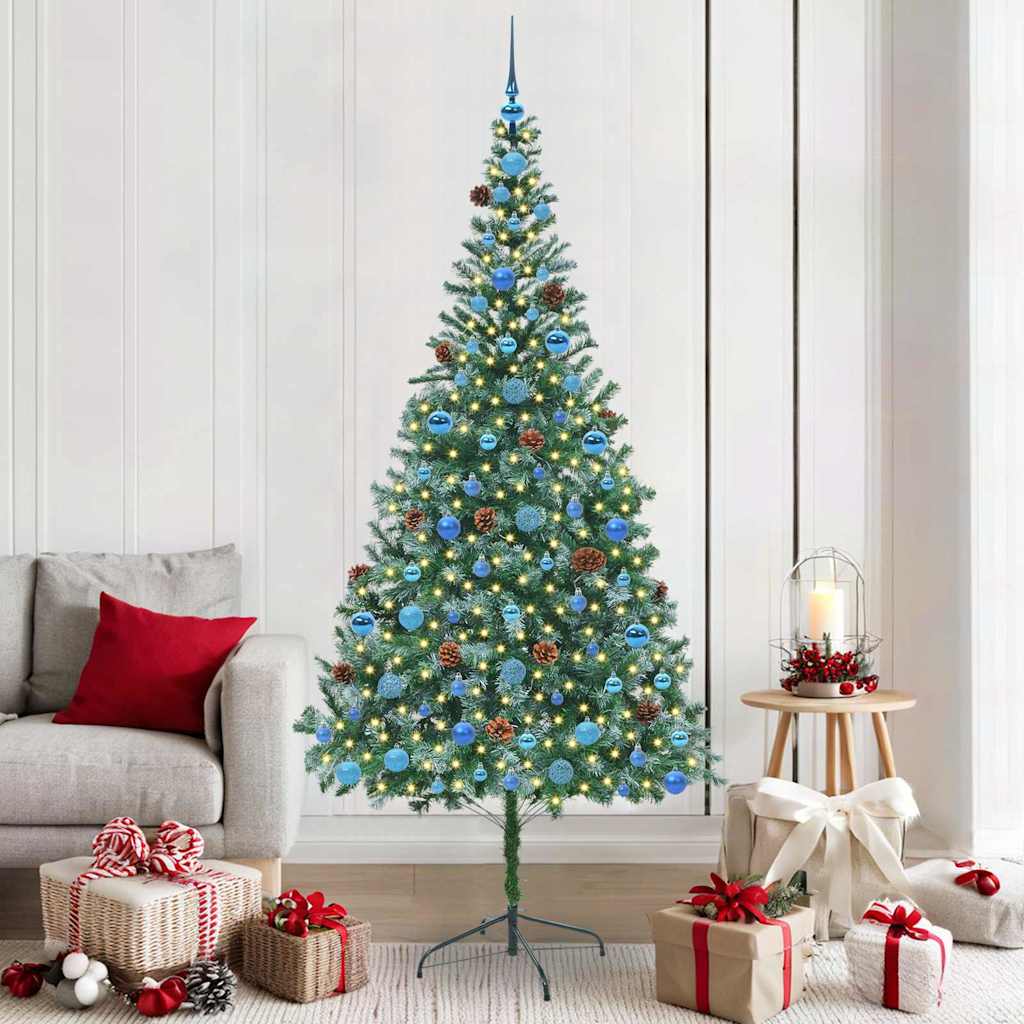 Kunstkerstboom met 300 LED Groen 210 cm PVC en Staal is nu te koop bij PeponiXL, paradijselijk wonen!