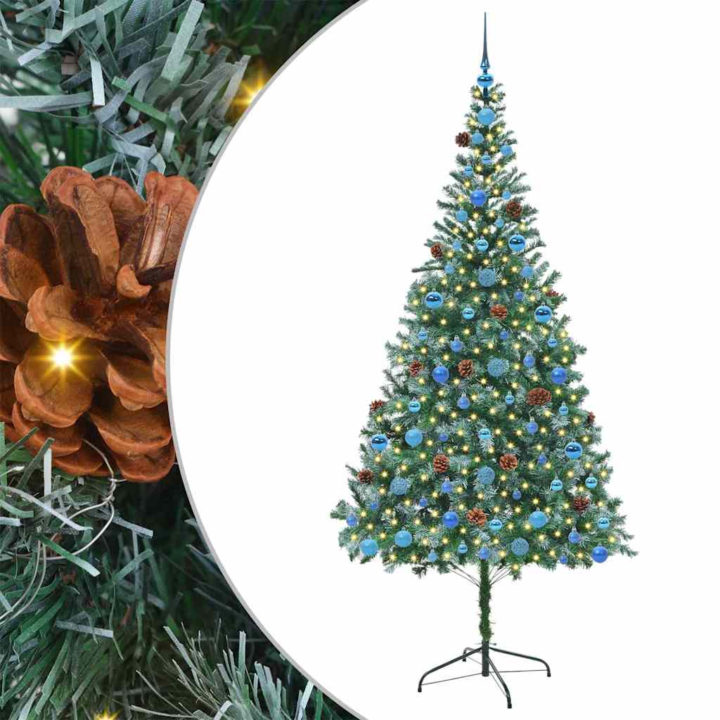 Kunstkerstboom met 300 LED Groen 210 cm PVC en Staal is nu te koop bij PeponiXL, paradijselijk wonen!