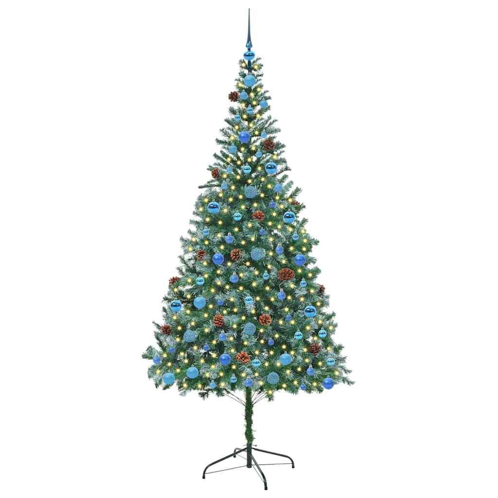 Kunstkerstboom met 300 LED Groen 210 cm PVC en Staal is nu te koop bij PeponiXL, paradijselijk wonen!