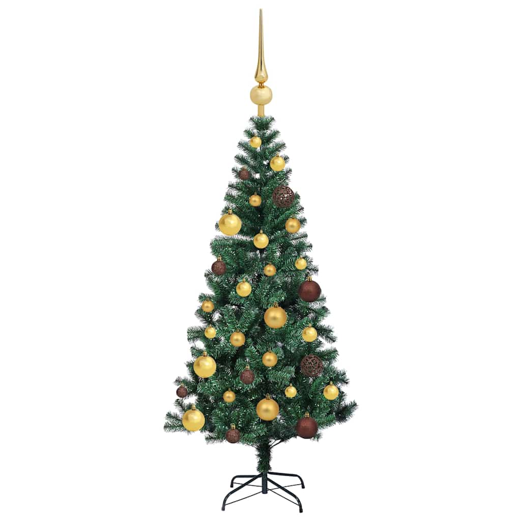 Kunstmatig Voorverlicht Kerstboom Groen 120 cm PVC en Metaal is nu te koop bij PeponiXL, paradijselijk wonen!