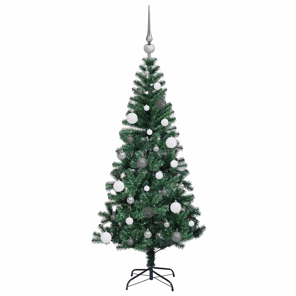Kunstmatig Voorverlicht Kerstboom Groen 150 cm PVC en Metaal is nu te koop bij PeponiXL, paradijselijk wonen!