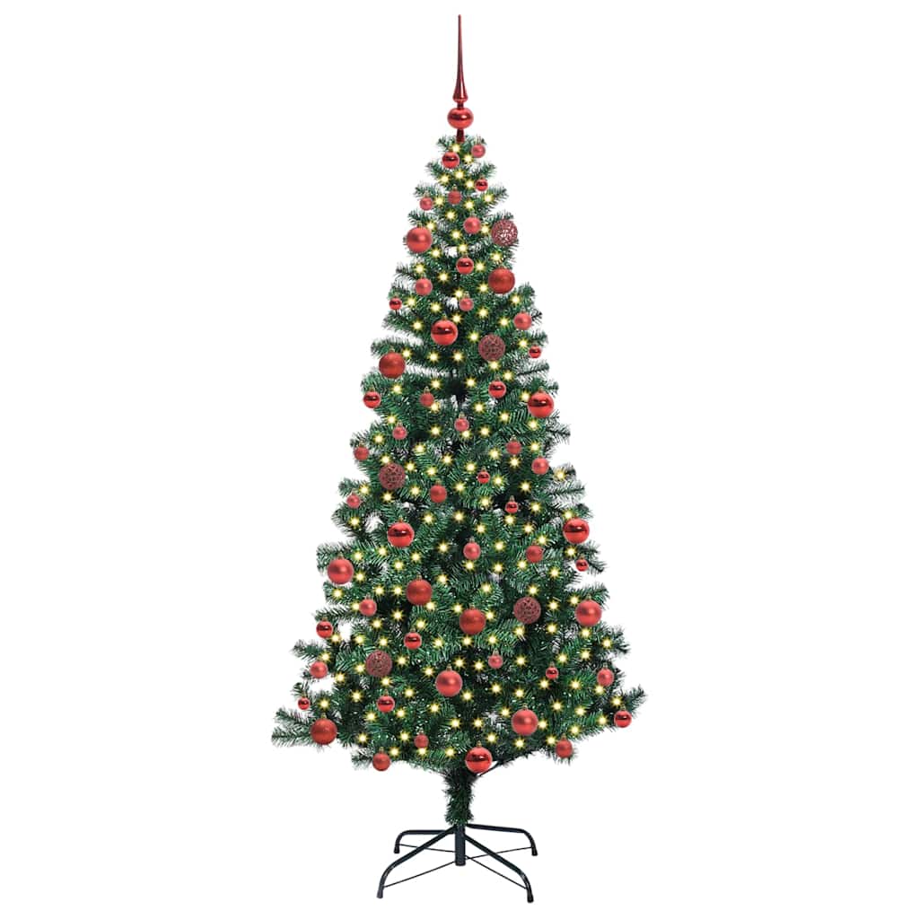 Kunstmatig Voorverlicht Kerstboom Groen 180 cm PVC en Metaal is nu te koop bij PeponiXL, paradijselijk wonen!