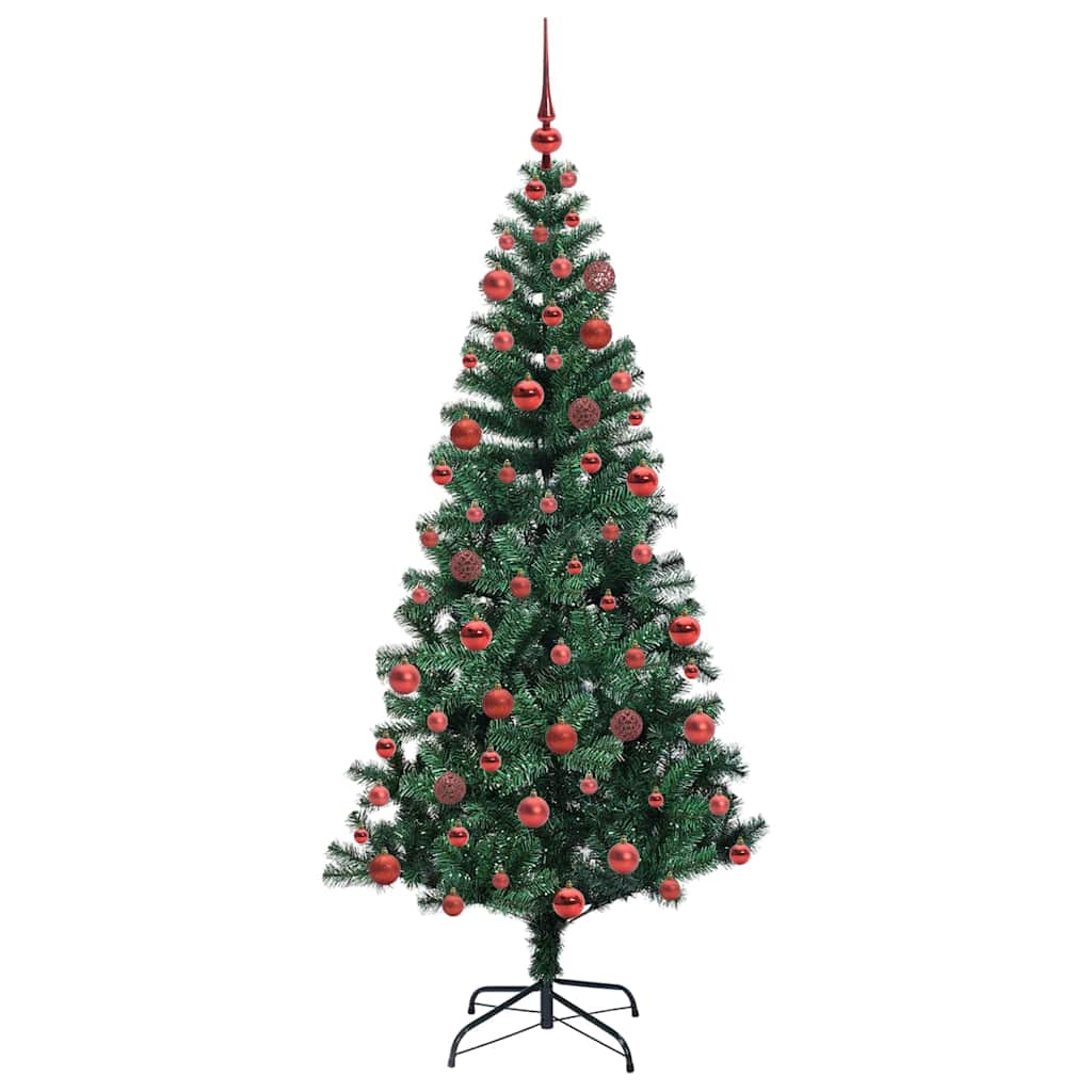 Kunstmatig Voorverlicht Kerstboom Groen 180 cm PVC en Metaal is nu te koop bij PeponiXL, paradijselijk wonen!