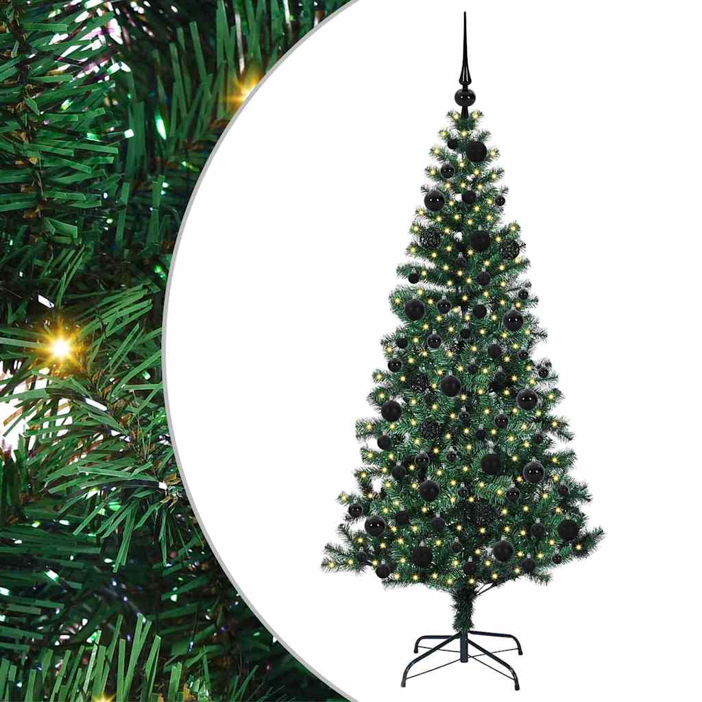 Kunstmatig Voorverlicht Kerstboom Groen 180 cm PVC en Metaal is nu te koop bij PeponiXL, paradijselijk wonen!