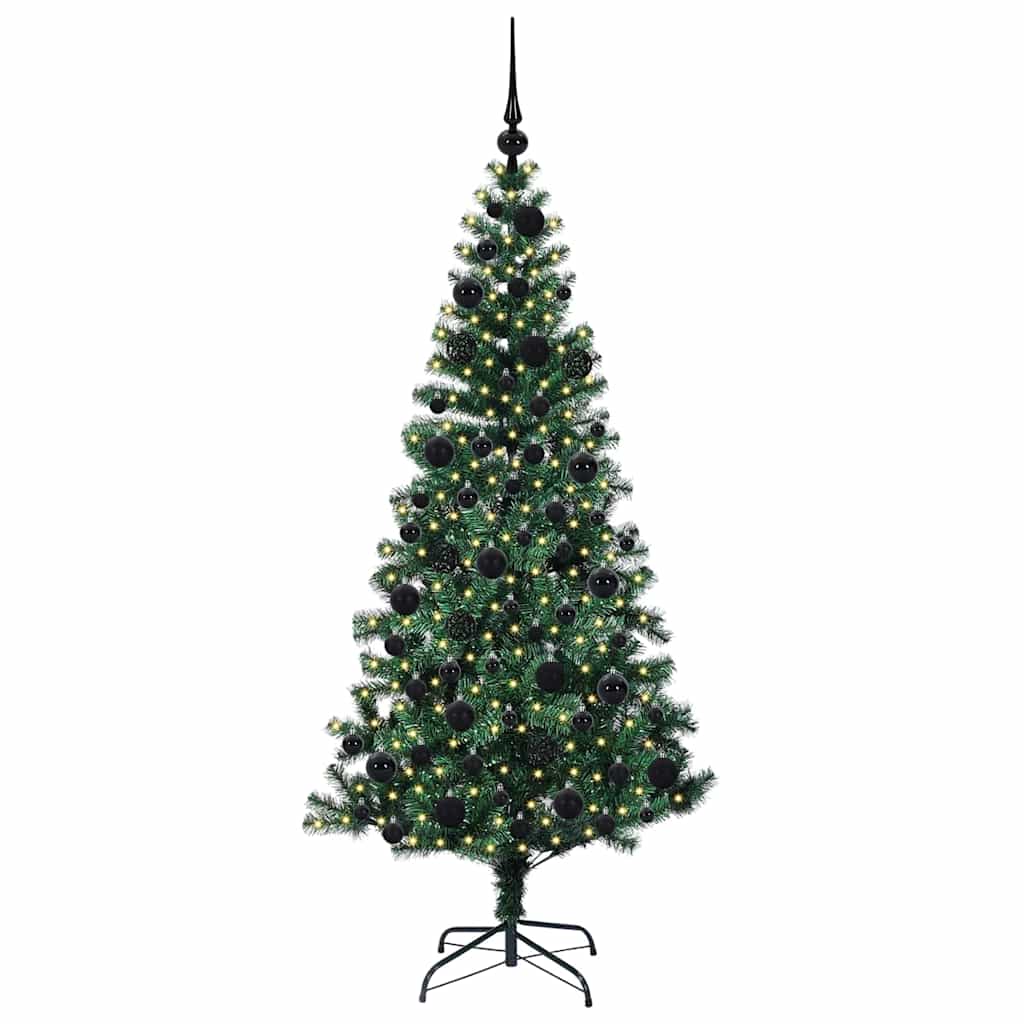 Kunstmatig Voorverlicht Kerstboom Groen 180 cm PVC en Metaal is nu te koop bij PeponiXL, paradijselijk wonen!