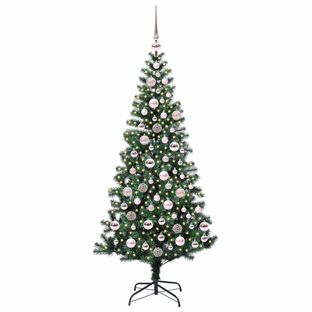 Kunstmatig Voorverlicht Kerstboom Groen 180 cm PVC en Metaal is nu te koop bij PeponiXL, paradijselijk wonen!