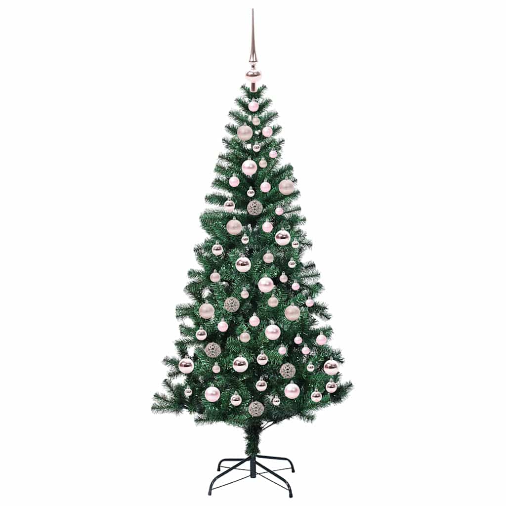 Kunstmatig Voorverlicht Kerstboom Groen 180 cm PVC en Metaal is nu te koop bij PeponiXL, paradijselijk wonen!