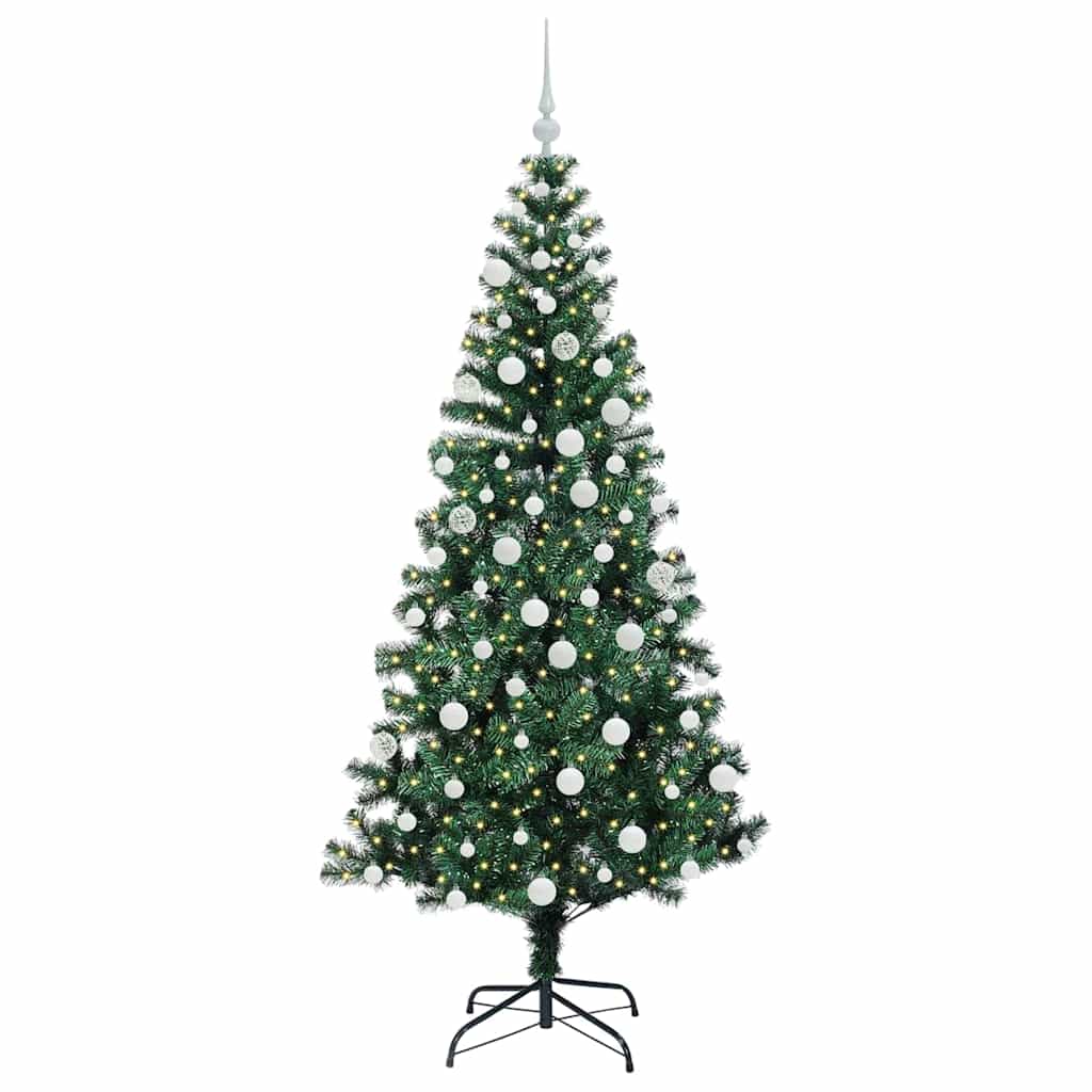 Kunstmatig Voorverlicht Kerstboom Groen 180 cm PVC en Metaal is nu te koop bij PeponiXL, paradijselijk wonen!