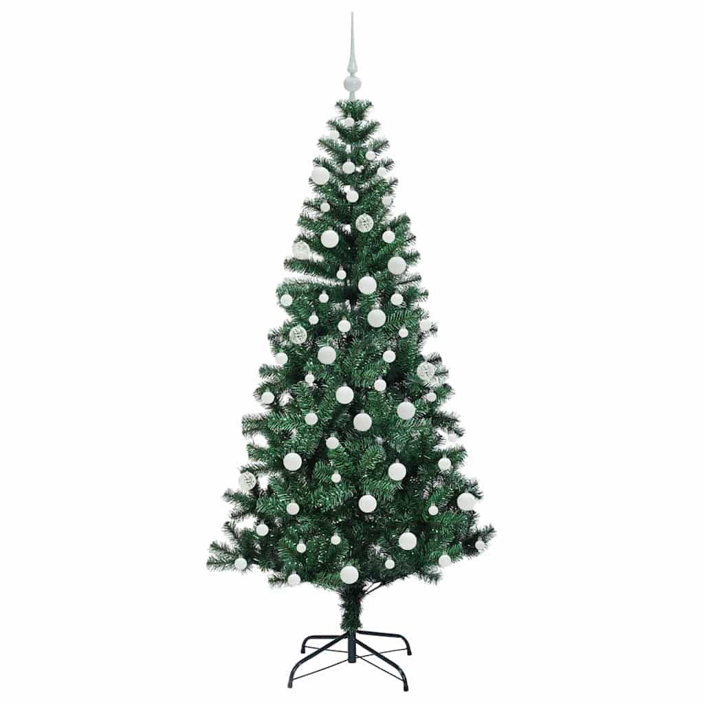 Kunstmatig Voorverlicht Kerstboom Groen 180 cm PVC en Metaal is nu te koop bij PeponiXL, paradijselijk wonen!