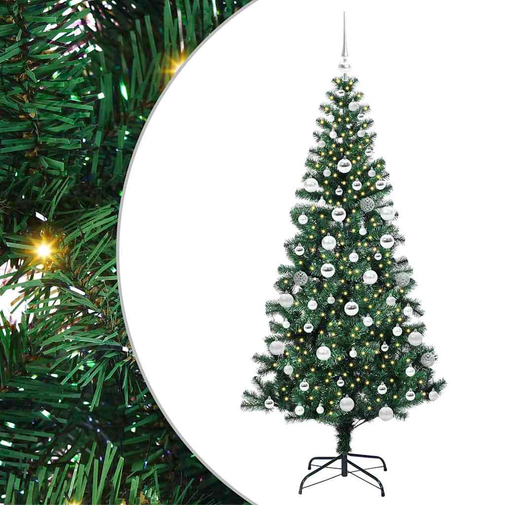 Kunstmatig Voorverlicht Kerstboom Groen 180 cm PVC en Metaal is nu te koop bij PeponiXL, paradijselijk wonen!