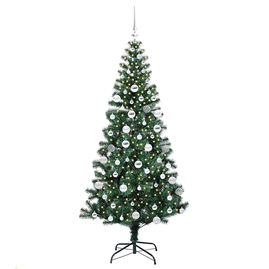 Kunstmatig Voorverlicht Kerstboom Groen 180 cm PVC en Metaal is nu te koop bij PeponiXL, paradijselijk wonen!