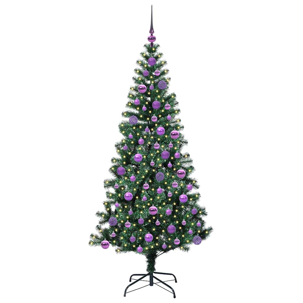 Kunstmatig Voorverlicht Kerstboom Groen 180 cm PVC en Metaal is nu te koop bij PeponiXL, paradijselijk wonen!