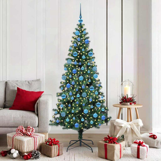 Kunstmatig Voorverlicht Kerstboom Groen 180 cm PVC en Metaal is nu te koop bij PeponiXL, paradijselijk wonen!