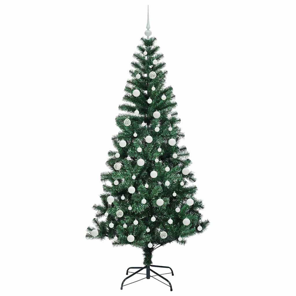 Kunstmatig Voorverlicht Kerstboom Groen 210 cm PVC en Metaal is nu te koop bij PeponiXL, paradijselijk wonen!