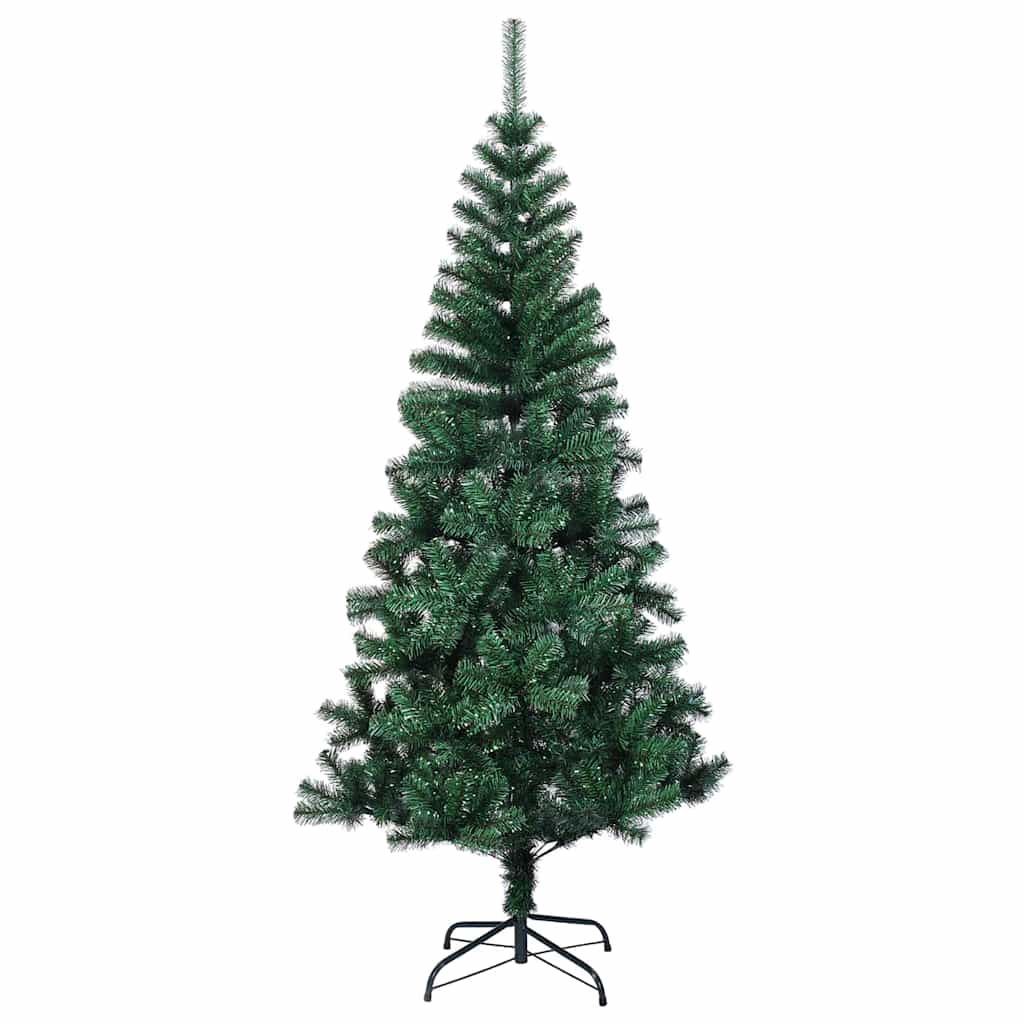 Kunstmatig Voorverlicht Kerstboom Groen 210 cm PVC en Metaal is nu te koop bij PeponiXL, paradijselijk wonen!
