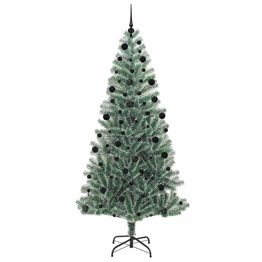 Kunstmatige Kerstboom Sneeuw Gevlochten met LED Licht 210 cm is nu te koop bij PeponiXL, paradijselijk wonen!
