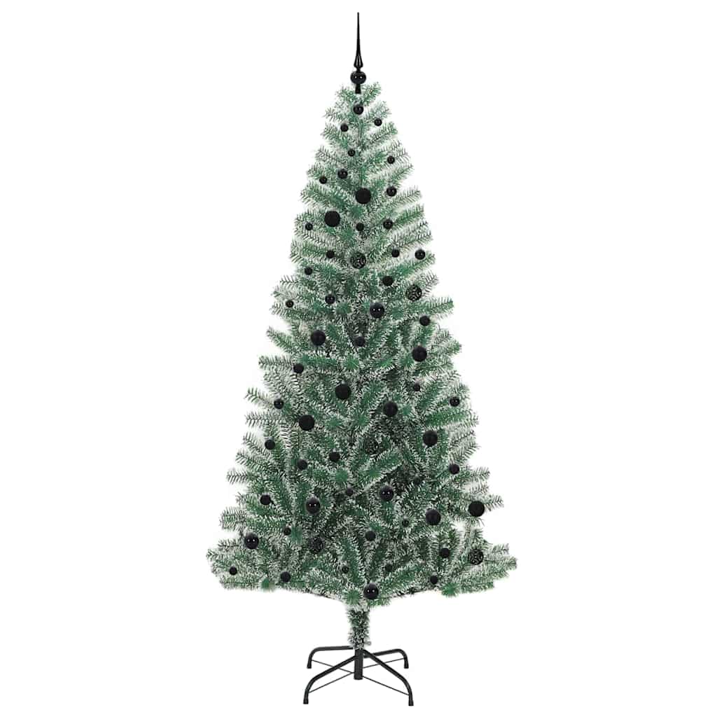 Kunstmatige Kerstboom Sneeuw Gevlochten met LED Licht 240 cm is nu te koop bij PeponiXL, paradijselijk wonen!