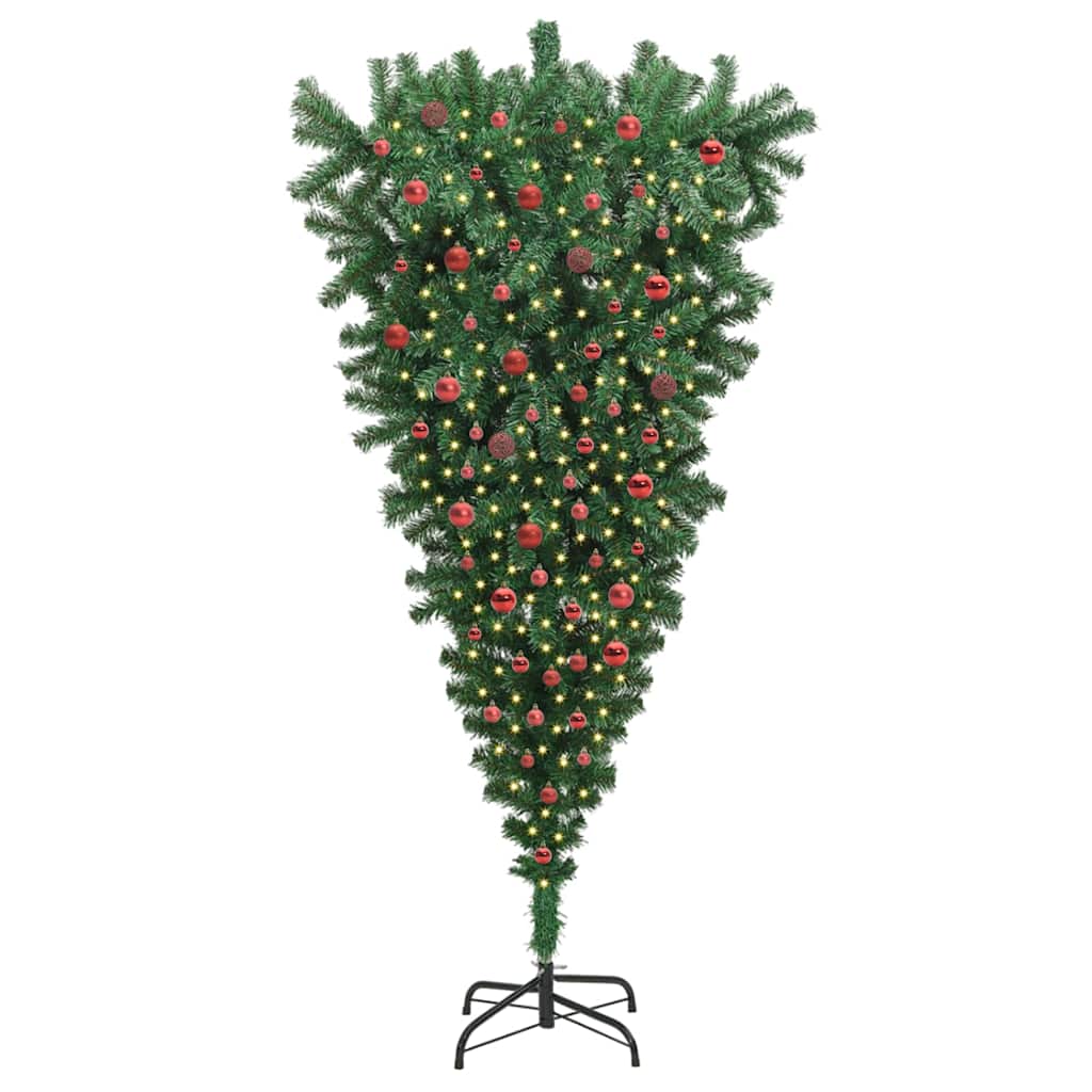 Opatieve kunstkerstboom met ballenset Groen 210 cm PVC is nu te koop bij PeponiXL, paradijselijk wonen!