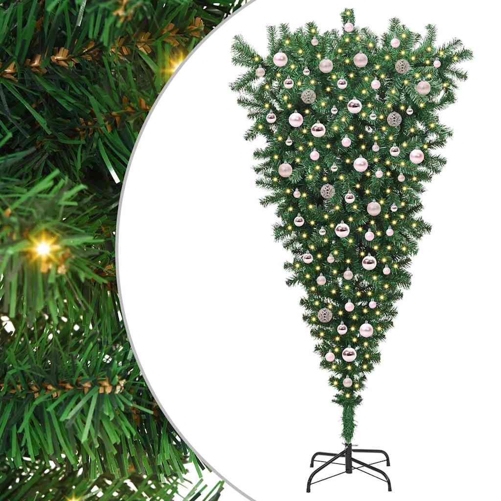 Ophang Kunst Kerstboom met Ballenset Groen 210 cm PVC is nu te koop bij PeponiXL, paradijselijk wonen!