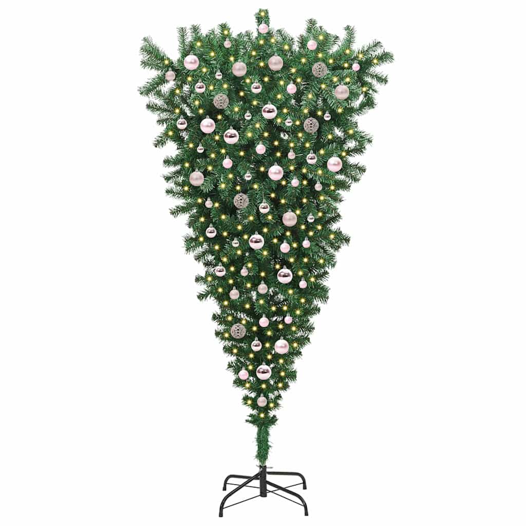 Ophang Kunst Kerstboom met Ballenset Groen 210 cm PVC is nu te koop bij PeponiXL, paradijselijk wonen!