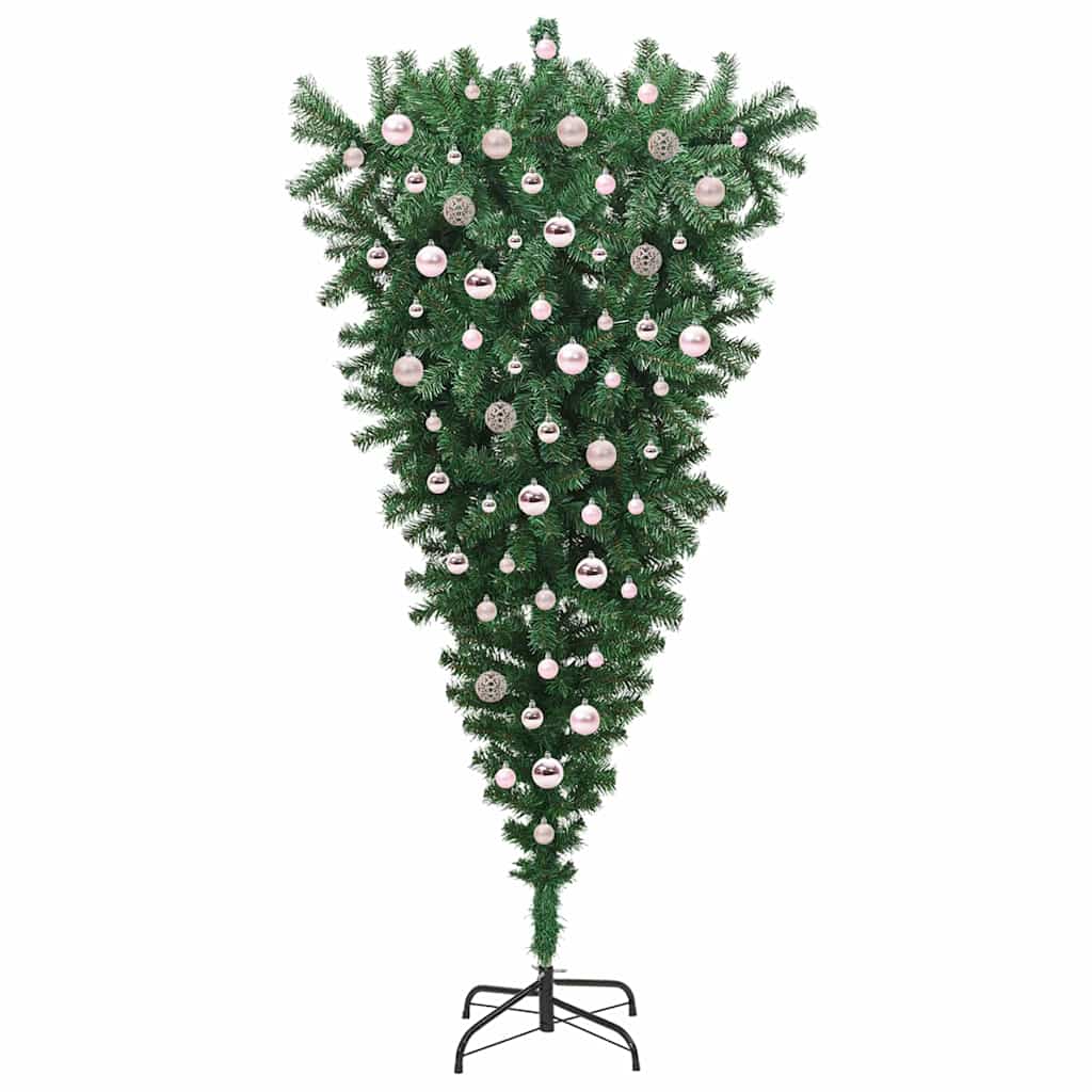 Ophang Kunst Kerstboom met Ballenset Groen 210 cm PVC is nu te koop bij PeponiXL, paradijselijk wonen!