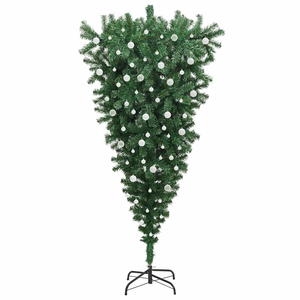 Omgekeerde Kunstkerstboom met Ballenset Groen 240 cm PVC is nu te koop bij PeponiXL, paradijselijk wonen!