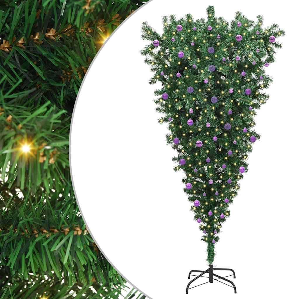 Ondersteboven Kunst Kerstboom Met Ballenset Groen 240 cm PVC is nu te koop bij PeponiXL, paradijselijk wonen!