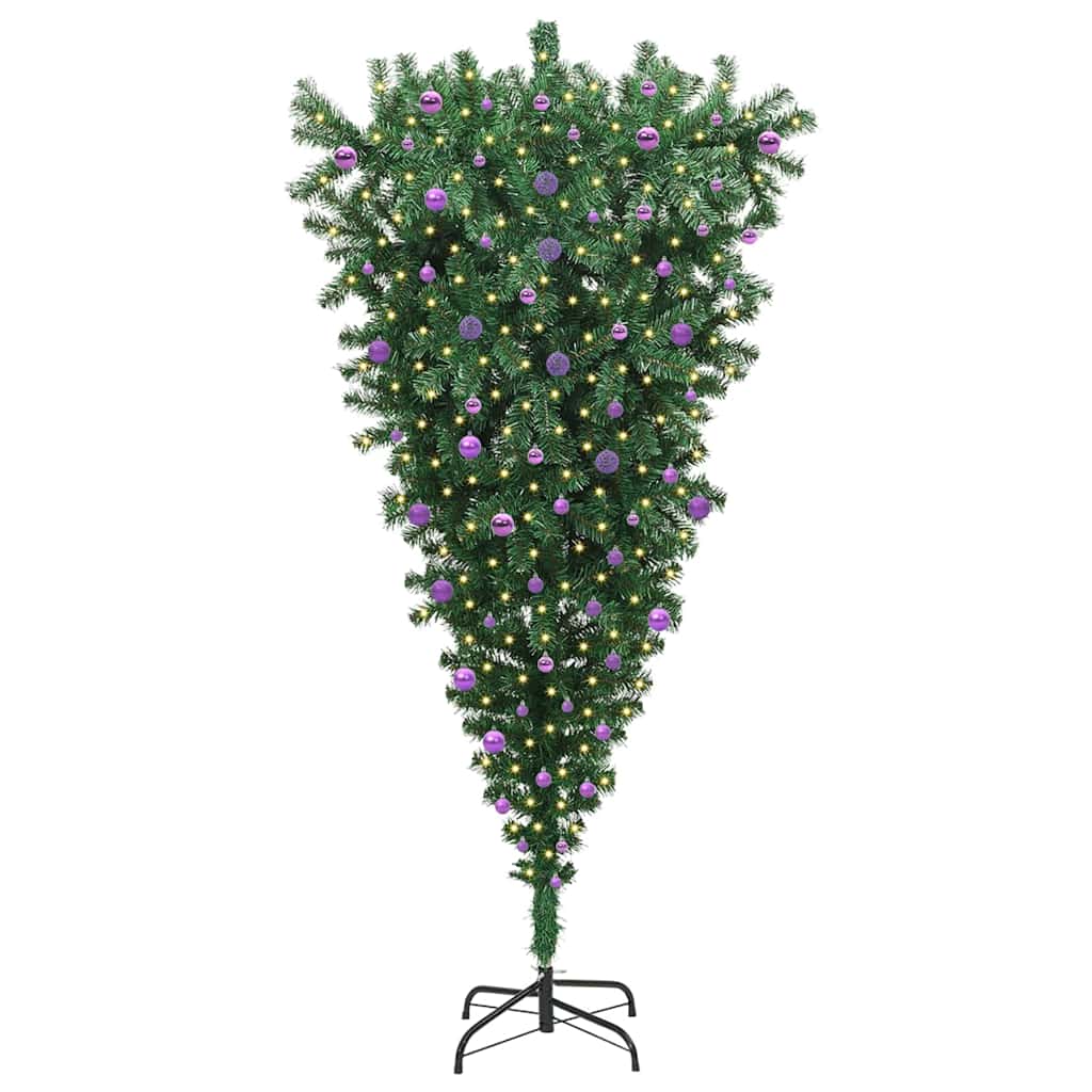 Ondersteboven Kunst Kerstboom Met Ballenset Groen 240 cm PVC is nu te koop bij PeponiXL, paradijselijk wonen!