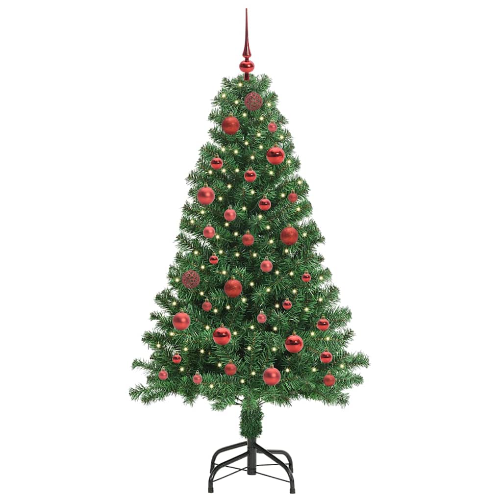Kunstkerstboom Groen 150 cm PVC en Staal en Kunststof is nu te koop bij PeponiXL, paradijselijk wonen!