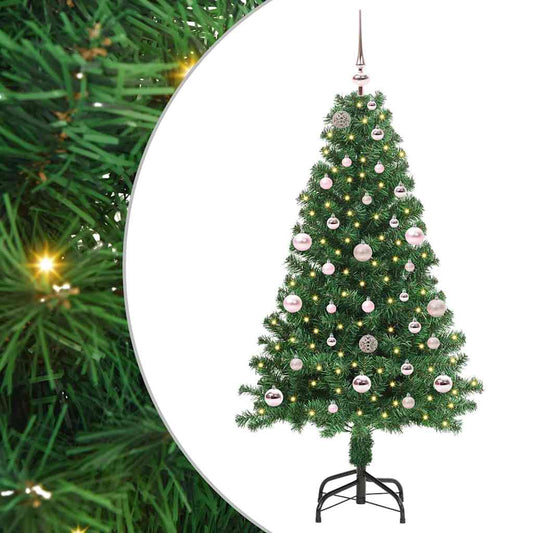 Kunstkerstboom Groen 150 cm PVC en Staal en Kunststof is nu te koop bij PeponiXL, paradijselijk wonen!