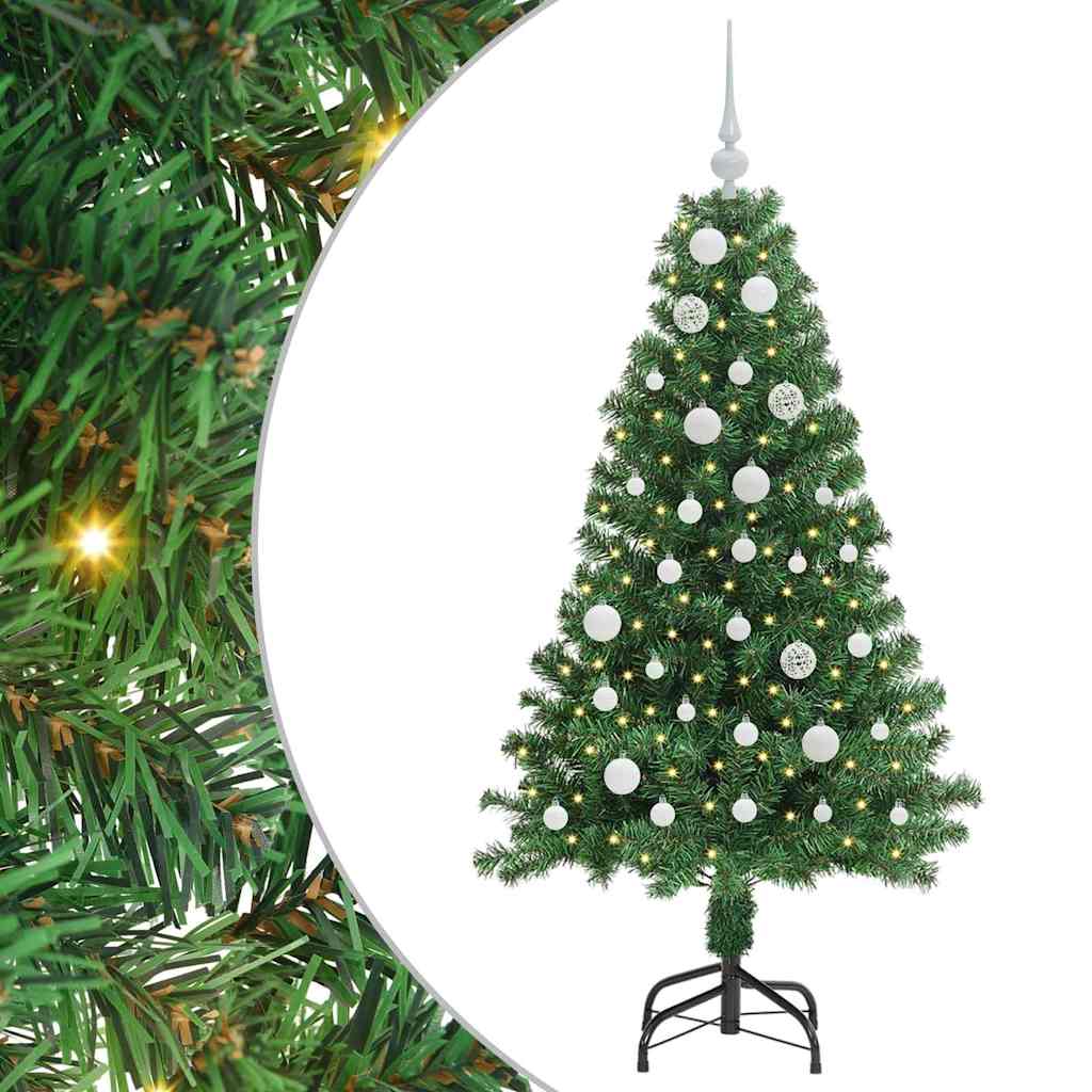 Kunstkerstboom Groen 150 cm PVC en Staal en Kunststof is nu te koop bij PeponiXL, paradijselijk wonen!