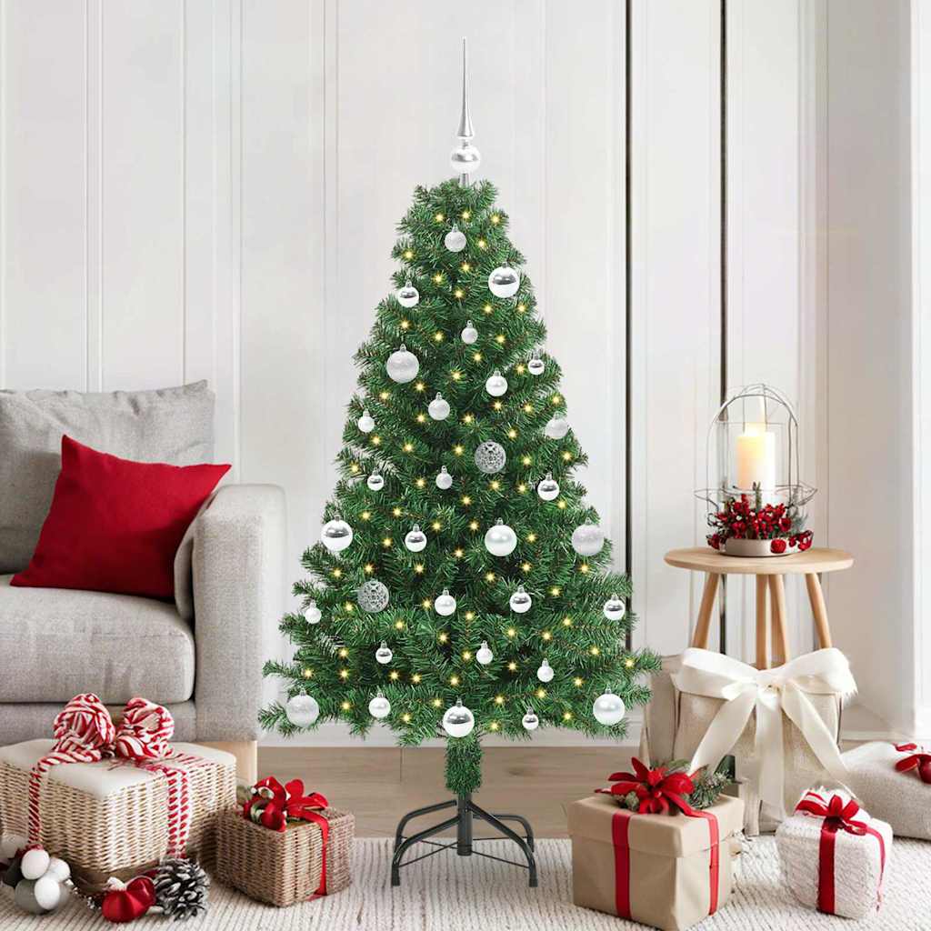 Kunstkerstboom Groen 150 cm PVC en Staal en Kunststof is nu te koop bij PeponiXL, paradijselijk wonen!