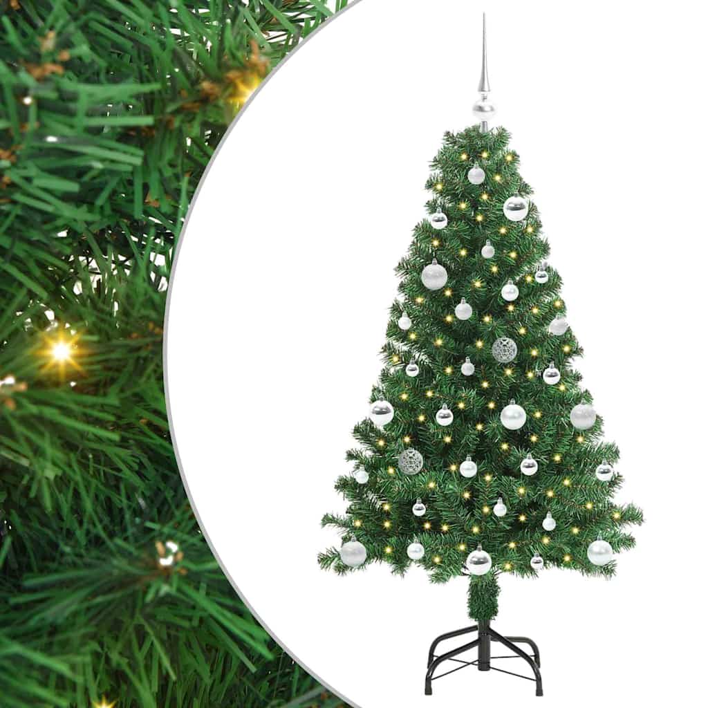 Kunstkerstboom Groen 150 cm PVC en Staal en Kunststof is nu te koop bij PeponiXL, paradijselijk wonen!