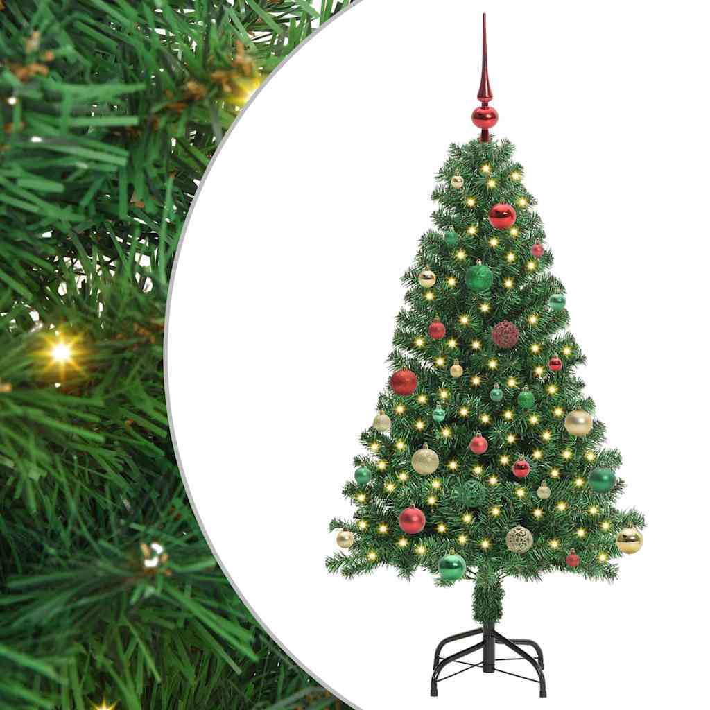 Kunstkerstboom Groen 150 cm PVC en Staal en Kunststof is nu te koop bij PeponiXL, paradijselijk wonen!