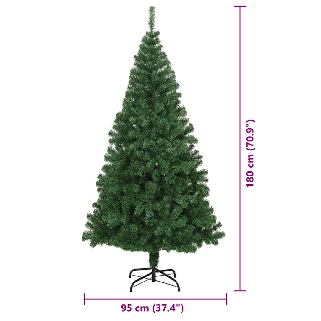 Kunstkerstboom Groen 180 cm PVC en Staal en Kunststof is nu te koop bij PeponiXL, paradijselijk wonen!