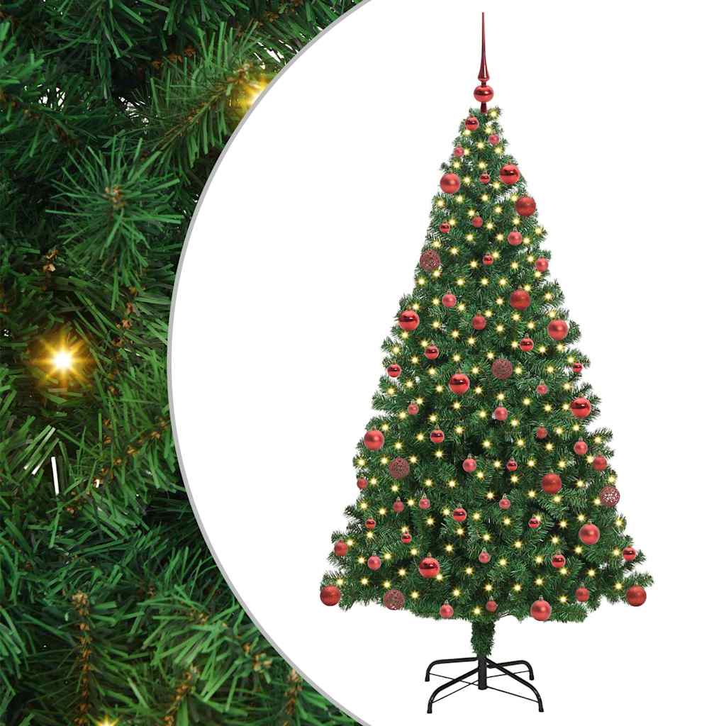 Kunstkerstboom Groen 180 cm PVC en Staal en Kunststof is nu te koop bij PeponiXL, paradijselijk wonen!
