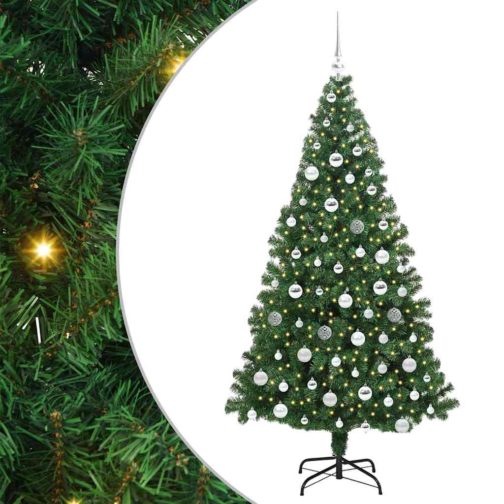 Kunstkerstboom Groen 180 cm PVC en Staal en Kunststof is nu te koop bij PeponiXL, paradijselijk wonen!