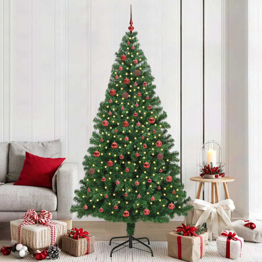 Kunstkerstboom Groen 210 cm PVC en Staal en Kunststof is nu te koop bij PeponiXL, paradijselijk wonen!