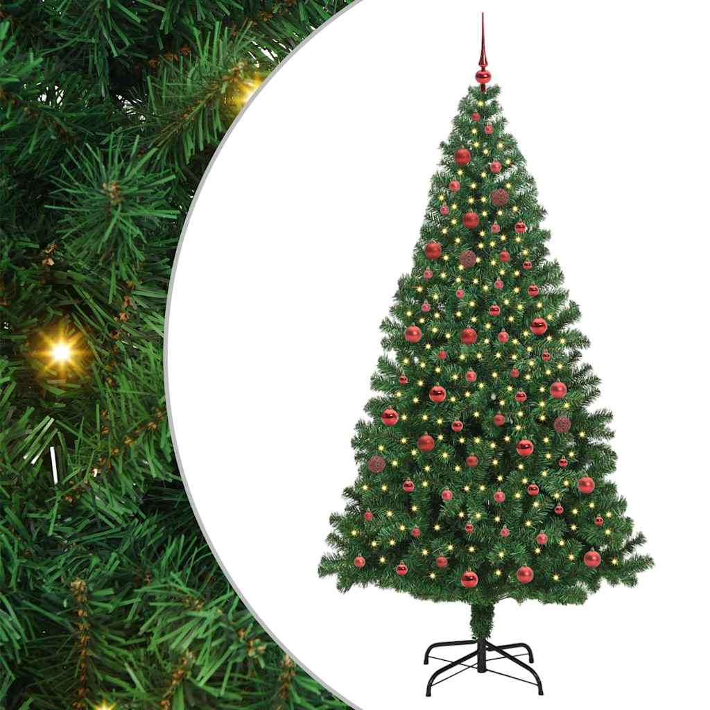 Kunstkerstboom Groen 210 cm PVC en Staal en Kunststof is nu te koop bij PeponiXL, paradijselijk wonen!