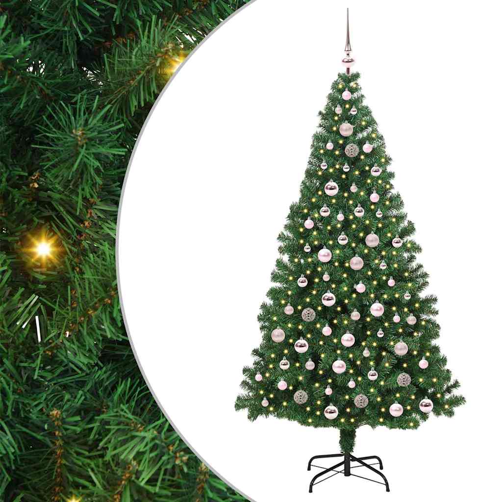 Kunstkerstboom Groen 210 cm PVC en Staal en Kunststof is nu te koop bij PeponiXL, paradijselijk wonen!