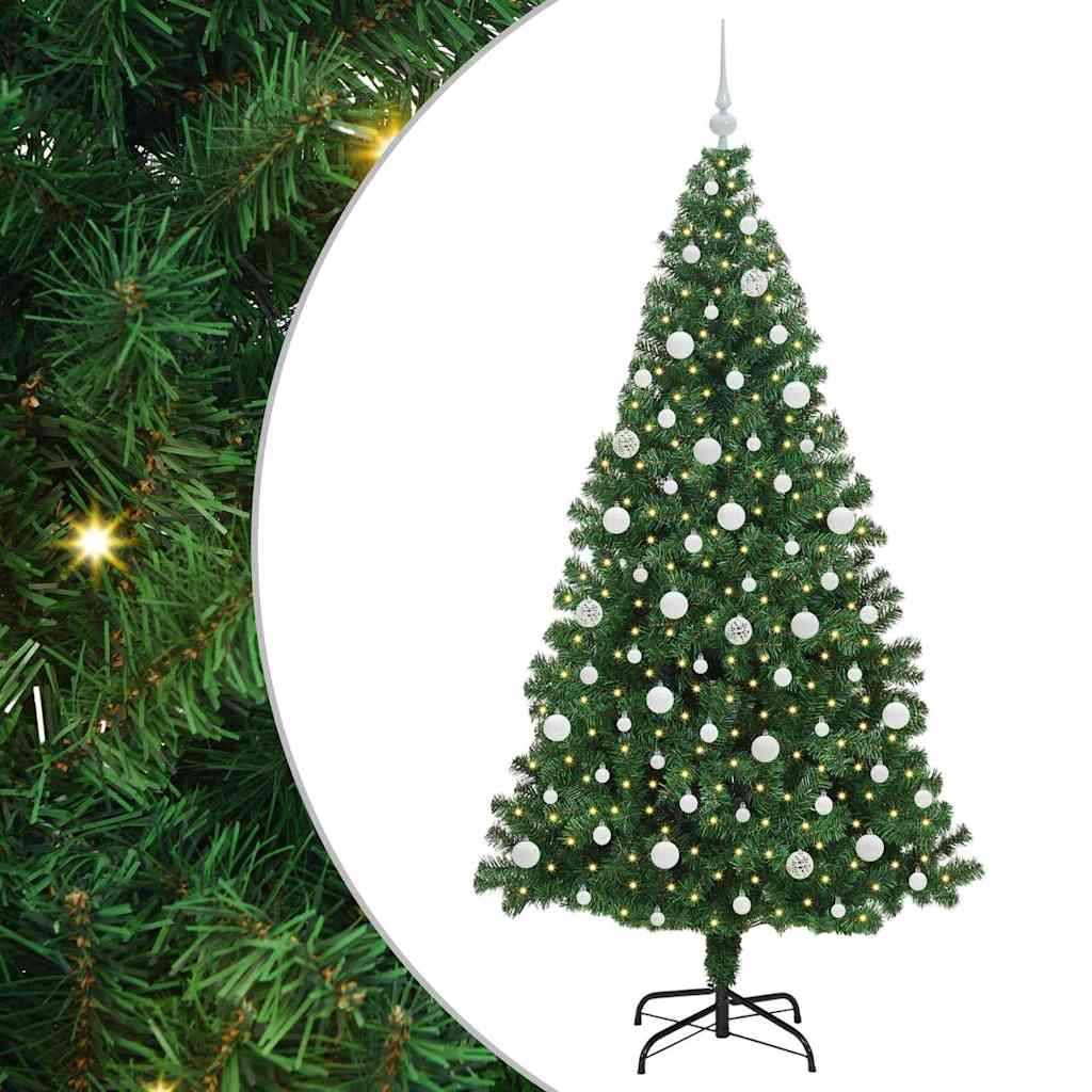 Kunstkerstboom Groen 210 cm PVC en Staal en Kunststof is nu te koop bij PeponiXL, paradijselijk wonen!