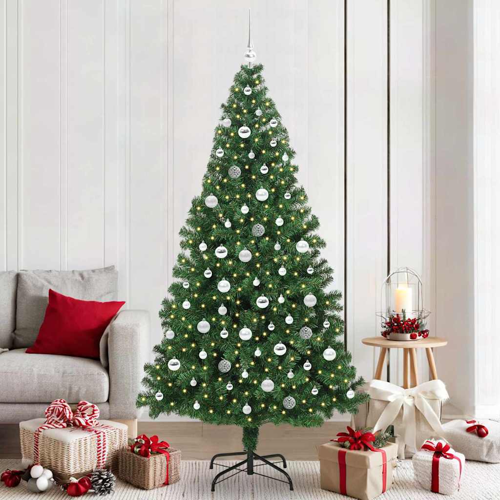 Kunstkerstboom Groen 210 cm PVC en Staal en Kunststof is nu te koop bij PeponiXL, paradijselijk wonen!