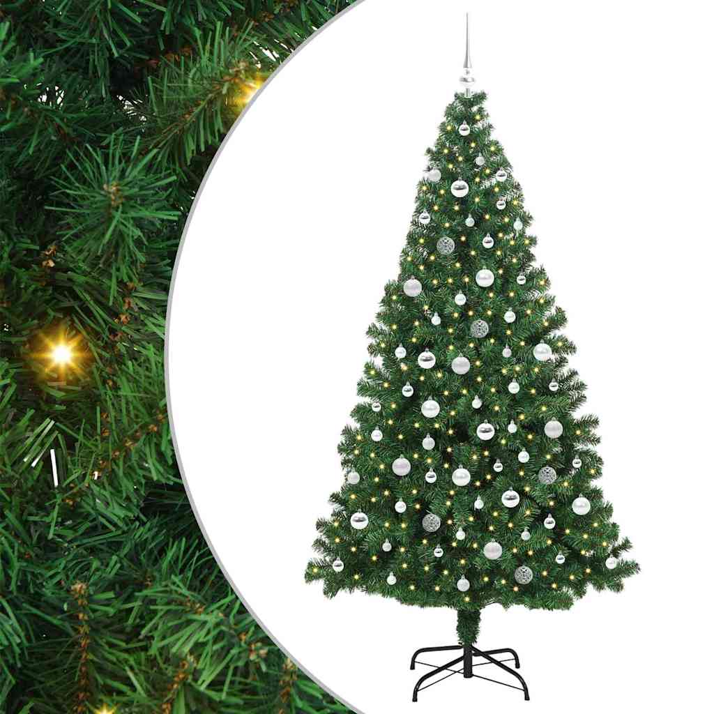 Kunstkerstboom Groen 210 cm PVC en Staal en Kunststof is nu te koop bij PeponiXL, paradijselijk wonen!
