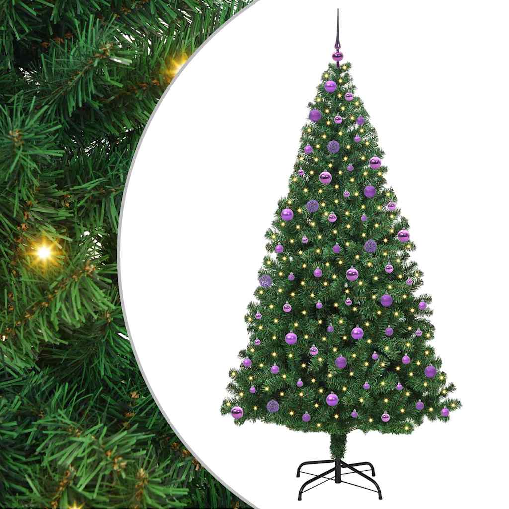Kunstkerstboom Groen 210 cm PVC en Staal en Kunststof is nu te koop bij PeponiXL, paradijselijk wonen!