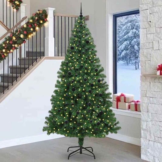 Kunstkerstboom Groen 240 cm PVC en Staal en Kunststof is nu te koop bij PeponiXL, paradijselijk wonen!