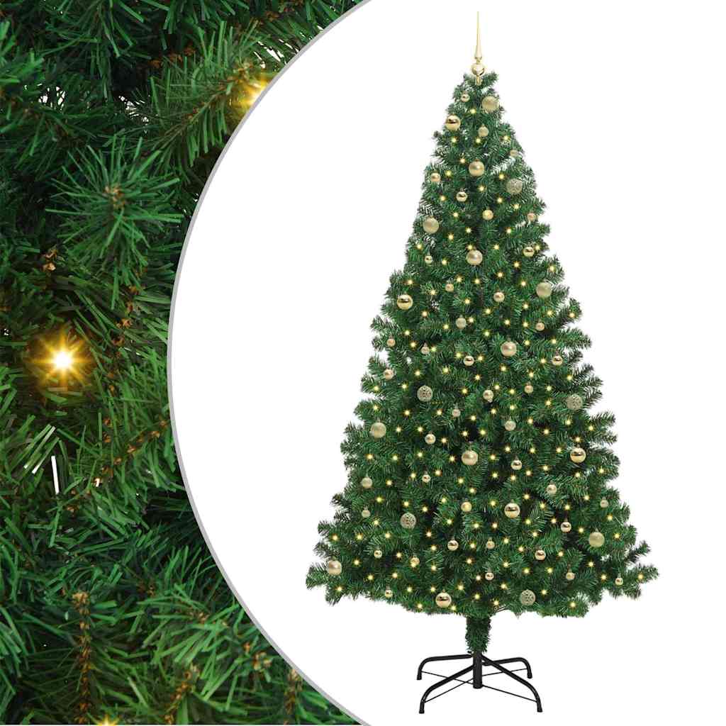 Kunstkerstboom Groen 240 cm PVC en Staal en Kunststof is nu te koop bij PeponiXL, paradijselijk wonen!