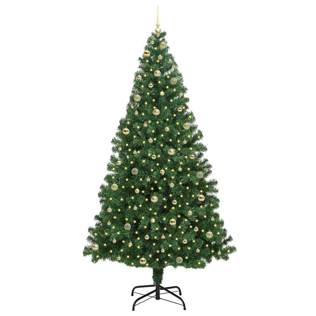 Kunstkerstboom Groen 240 cm PVC en Staal en Kunststof is nu te koop bij PeponiXL, paradijselijk wonen!