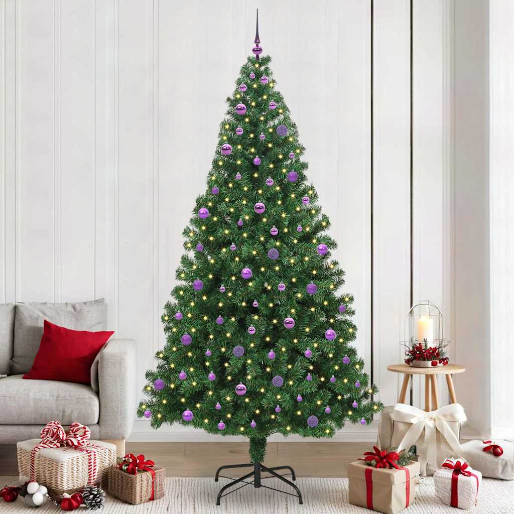 Kunstkerstboom Groen 240 cm PVC en Staal en Kunststof is nu te koop bij PeponiXL, paradijselijk wonen!