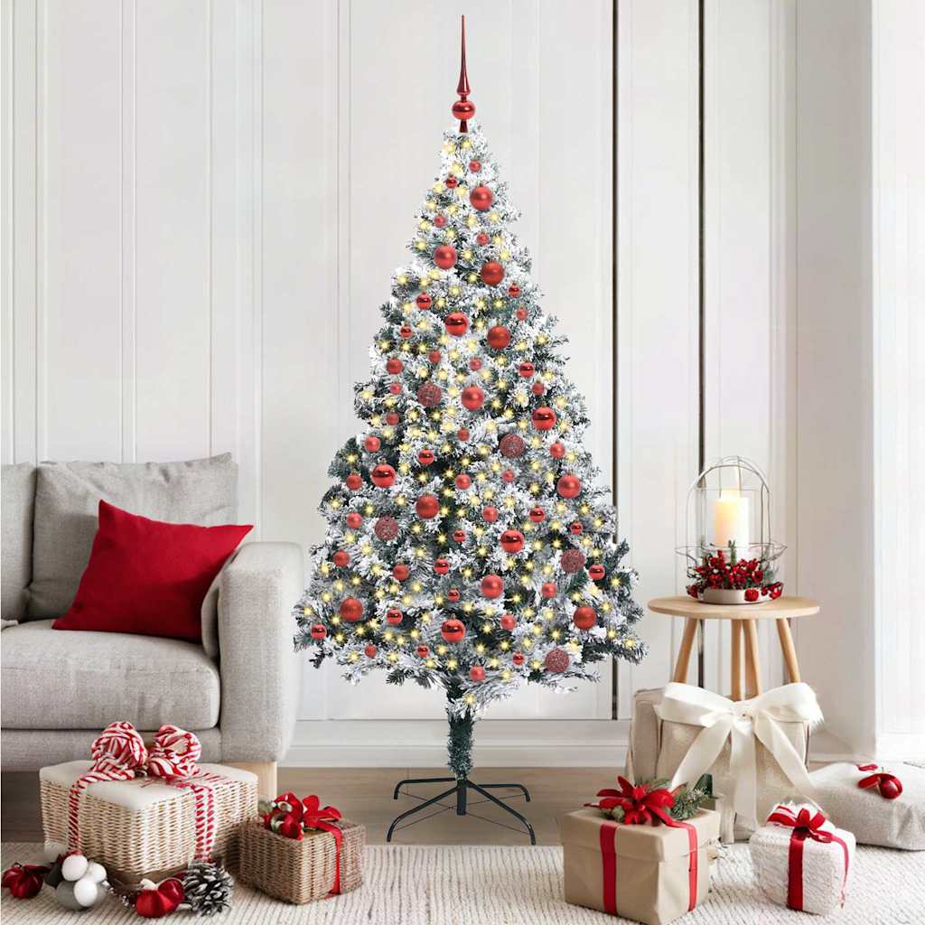 Kunstkerstboom met 300 LED Wit 180 cm PVC en Staal en Kunststof is nu te koop bij PeponiXL, paradijselijk wonen!
