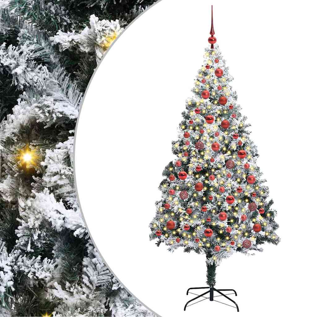 Kunstkerstboom met 300 LED Wit 180 cm PVC en Staal en Kunststof is nu te koop bij PeponiXL, paradijselijk wonen!